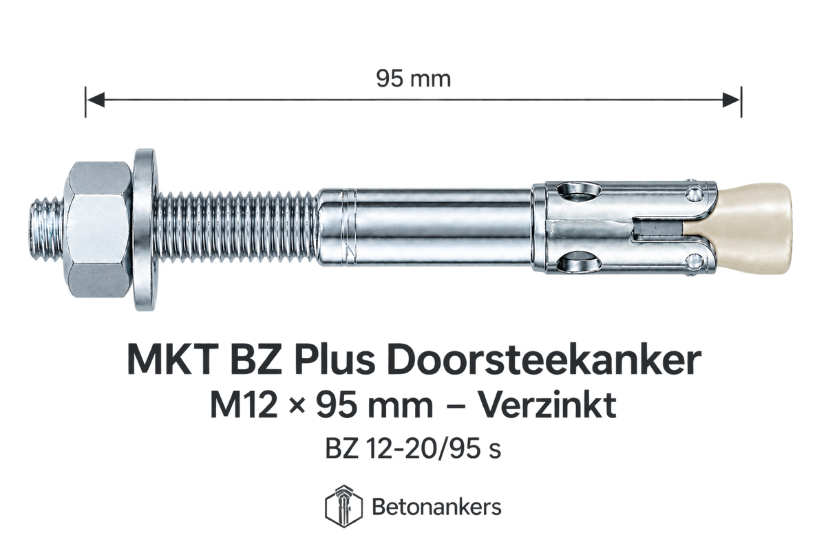 MKT BZ Plus Doorsteekanker M12 x 95 mm – Verzinkt